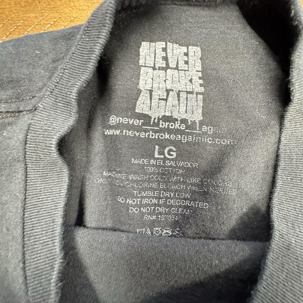 Never Broke Again NBA Youngboy Grave Digger Mountain Black T-Shirt Size Large - Picture 4 of 6